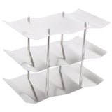 3‑Tier Stainless Steel Wine Rack Freestanding Wavy Wine Holder Display Shelf Kitchen Accessories In Australia - Darrahopens