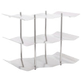 3‑Tier Stainless Steel Wine Rack Freestanding Wavy Wine Holder Display Shelf Kitchen Accessories In Australia - Darrahopens