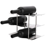 3‑Tier Stainless Steel Wine Rack Freestanding Wavy Wine Holder Display Shelf Kitchen Accessories In Australia - Darrahopens