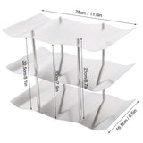 3‑Tier Stainless Steel Wine Rack Freestanding Wavy Wine Holder Display Shelf Kitchen Accessories
