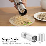 Pepper Grinder Stainless Steel Manual Pepper Spice Mill Adjustable Coarseness Ceramic Core