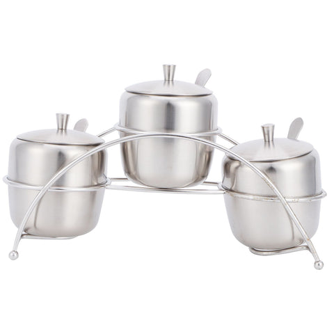 304 Stainless Steel Condiment Pot Spice Container Salt Sugar Box Storage Spice Rack Set In Australia - Darrahopens