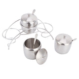 304 Stainless Steel Condiment Pot Spice Container Salt Sugar Box Storage Spice Rack Set In Australia - Darrahopens