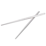 1 Pair Chopsticks 304 Stainless Steel Chopsticks Tableware Cutlery Kitchen Accessory 17.5cm