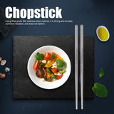 1 Pair Chopsticks 304 Stainless Steel Chopsticks Tableware Cutlery Kitchen Accessory 17.5cm
