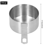 304 Stainless Steel Measuring Cup Kitchen Baking Measuring Spoon with Scale Cooking Accessories3/4cup