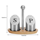 Stainless Steel Condiment Container Pot Seasoning Box Set Spice Pepper Jar Kitchen Cooking Tool