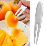 Fruit Fork Stainless Steel Cake Dessert Salad Appetizer Fork Dinnerware Kitchen Utensils1Pc