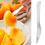 Fruit Fork 304 Stainless Steel Lovely Mini Dessert Fork for Cake Party Restaurant HotelStainless Steel Color 1Pc