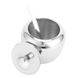 Stainless Steel Sugar Jar Seasoning Jar Spice Container with Lid and Spoon Home Kitchen Tool In Australia - Darrahopens