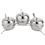 Stainless Steel Condiment Seasoning Containers Pots Set Salt Pepper Sugar Storage Organizers In Australia - Darrahopens