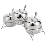 Stainless Steel Condiment Seasoning Containers Pots Set Salt Pepper Sugar Storage Organizers In Australia - Darrahopens