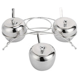 Stainless Steel Condiment Seasoning Containers Pots Set Salt Pepper Sugar Storage Organizers In Australia - Darrahopens