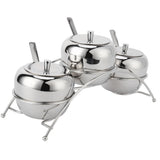 Stainless Steel Condiment Seasoning Containers Pots Set Salt Pepper Sugar Storage Organizers In Australia - Darrahopens
