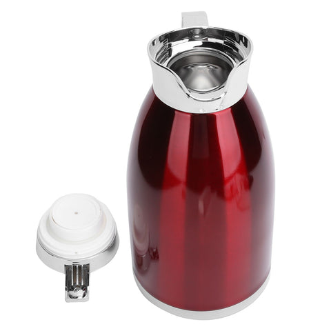 2L Thermal Jug DoubleWall Stainless Steel Vacuum Insulation Kettle for Coffee Tea(Red ) In Australia - Darrahopens