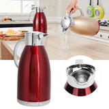 2L Thermal Jug DoubleWall Stainless Steel Vacuum Insulation Kettle for Coffee Tea(Red )