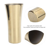 Stainless Steel Decorative Water Cup Beer Cold Drink Juice Mug Home Restaurant DecorGold 395ml