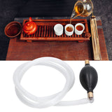 Tea Tray Drain Hand Suction Ball Pump Pipe Kit Copper Head Leakproof for 1.2cm Diameter Hose