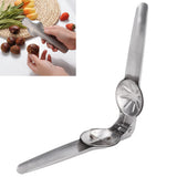 Nut Cracker Multifunction Stainless Steel High Hardness Cross Serrated Design Safe Effort Saving Lever Chestnut Cutter