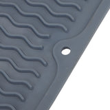 Dish Drying Mat Soft Flexible Rubber Heat Resistant Nonslip BPA Free Eco Friendly Wide Application Dish Drying PadBlue
