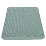 Dish Drying Mat Soft Flexible Rubber Heat Resistant Nonslip BPA Free Eco Friendly Wide Application Dish Drying PadGreen