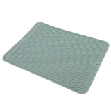 Dish Drying Mat Soft Flexible Rubber Heat Resistant Nonslip BPA Free Eco Friendly Wide Application Dish Drying PadGreen