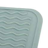 Dish Drying Mat Soft Flexible Rubber Heat Resistant Nonslip BPA Free Eco Friendly Wide Application Dish Drying PadGreen