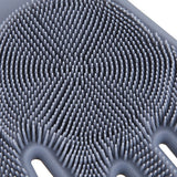 Silicone Gloves with bristles Waterproof Splashproof Oil Proof Soft Elastic Kitchen Dishwashing Silicone Cleaning GlovesGrey In Australia - Darrahopens
