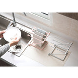 Washcloth Holder Foldable Hand Towel Holder Vertical Dish Cloth Storage Rack for KitchenBlue In Australia - Darrahopens