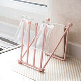 Washcloth Holder Foldable Hand Towel Holder Vertical Dish Cloth Storage Rack for KitchenBlue