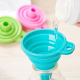 Kitchen Silicone Funnel Food Grade Silicone Foldable Funnel for Water Bottle Liquid TransferRandom Color