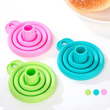 Kitchen Silicone Funnel Food Grade Silicone Foldable Funnel for Water Bottle Liquid TransferRandom Color
