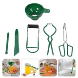 6 Pcs Canning Kit Canning Funnel Tong Bubble Popper Jar Wrench Lifter Magnetic Lid Lifter Jam Making Set