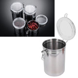 Stainless Steel Sealed Can Food Storage Container Airtight Canister for Dried Fruit Milk Powder Tea Extra Large 2100ml