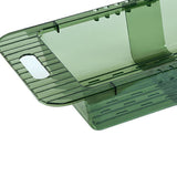 Over The Sink Strainer Retractable Design Transparent Fast Draining Durable PET Sink Colander Transparent Green Strainer with Retractable Design In Australia - Darrahopens