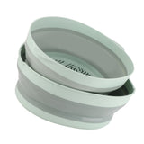 Double Layer Drain Basket Separate Design Foldable Portable Fruit Vegetable Storage Basket for Kitchen Outdoor Travel Green Large In Australia - Darrahopens