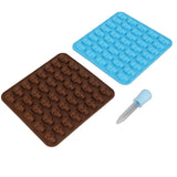 Skull Silicone Mold Ice Cube Tray Mold for Halloween Decor Dessert Chocolate 2Pcs Brown Blue In Australia - Darrahopens
