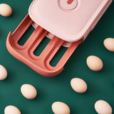 Drawer Egg Carton Large Capacity Egg Holder Multi Layer Chicken Egg Storage Container with Lid for Refrigerator Pink