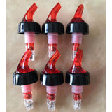 6pcs Bottle Pourers Spout Food Grade Plastic Liquid Dispenser Bottle Nozzle Barware For Wine Cocktail Red In Australia - Darrahopens