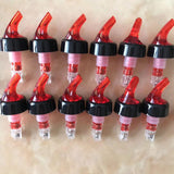6pcs Bottle Pourers Spout Food Grade Plastic Liquid Dispenser Bottle Nozzle Barware For Wine Cocktail Red In Australia - Darrahopens
