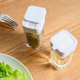 Seasoning Container Compact Portable Transparent Condiment Bottle for Kitchen Home 2 Oil Control Bottle+2 Seasoning Bottle