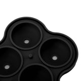 Rose Ice Cube Tray Silicone 6 Cubes No BPA Ice Making Accessory with Lid for Cocktail Whisky Black