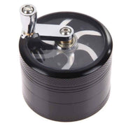 Mini 40mm 4 Layer Hand Crank Grinder Metal Zinc Alloy Spices Grinder with Handle Black In Australia - Darrahopens