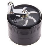 Mini 40mm 4 Layer Hand Crank Grinder Metal Zinc Alloy Spices Grinder with Handle Black In Australia - Darrahopens