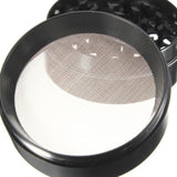 Mini 40mm 4 Layer Hand Crank Grinder Metal Zinc Alloy Spices Grinder with Handle Black
