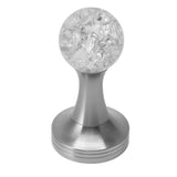 Crystal Ball Coffee Flat Tamper Stainless Steel Base Powder Hammer for Coffee Accessories Silver 51mm