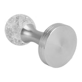 Crystal Ball Coffee Flat Tamper Stainless Steel Base Powder Hammer for Coffee Accessories Silver 51mm