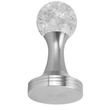 Crystal Ball Coffee Flat Tamper Stainless Steel Base Powder Hammer for Coffee Accessories Silver 53mm