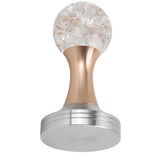 Crystal Ball Coffee Flat Tamper Stainless Steel Base Powder Hammer for Coffee Accessories Gold 51mm