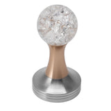 Crystal Ball Coffee Flat Tamper Stainless Steel Base Powder Hammer for Coffee Accessories Gold 53mm